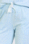 Zivame Summer Thyme Knit Cotton Pyjama Set - Starlight Blue — thumbnail 6